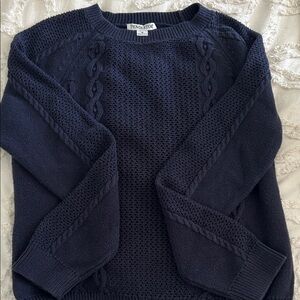 Pendleton Women's Dark Blue Cable Knit Sweater